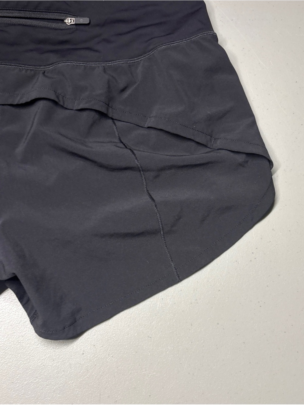 Lululemon Speed Up High-Rise Lined Shorts Womens 10 Black LW7AYMT Running - Picture 6 of 9